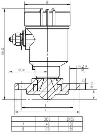 80 GHz Radar Level Transmitter with Corrosion-resistant Flanges.jpg