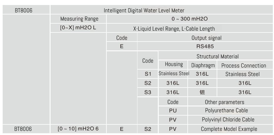 BT8006 General Digital Water Level Transmitter