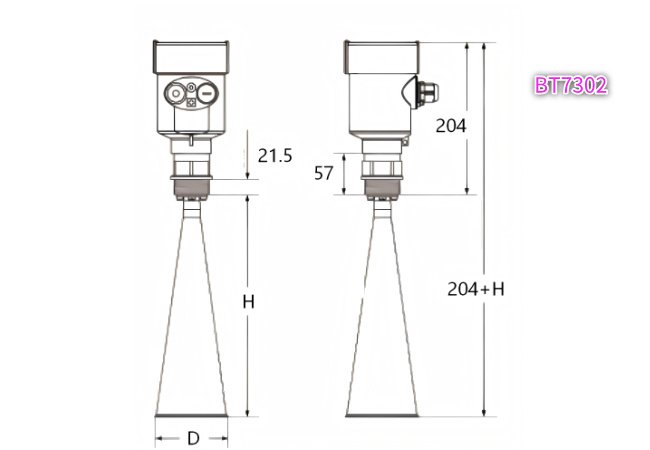 BT7302 26GHz Radar Level Meter