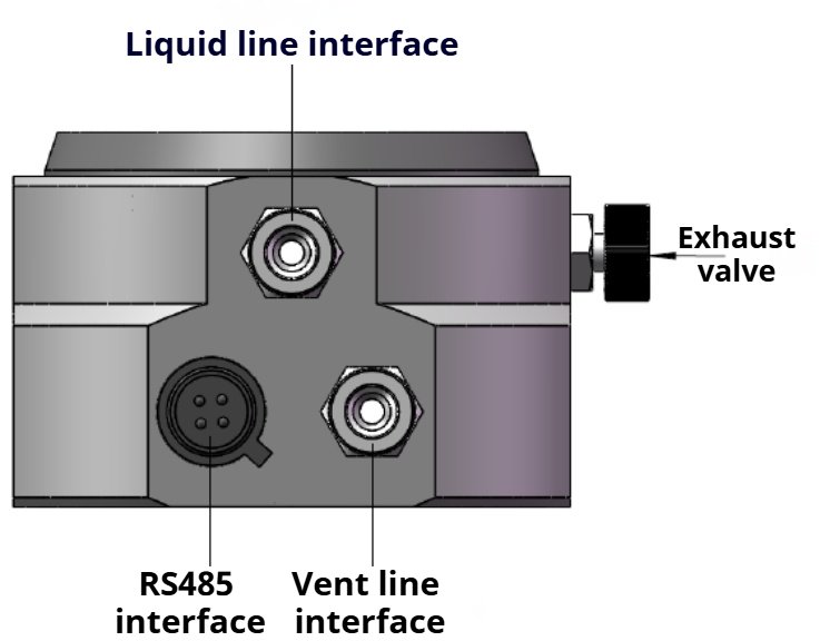 Waterproof four-pin connector and RS485 wiring diagram for BT8066 settlement sensor